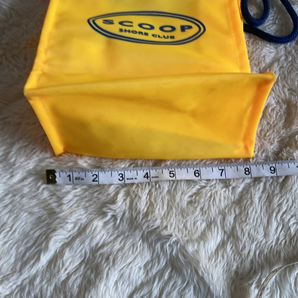 SCOOP NYC shore club heavy vinyl shopping bag structured tote rope handle rare - Picture 3 of 4